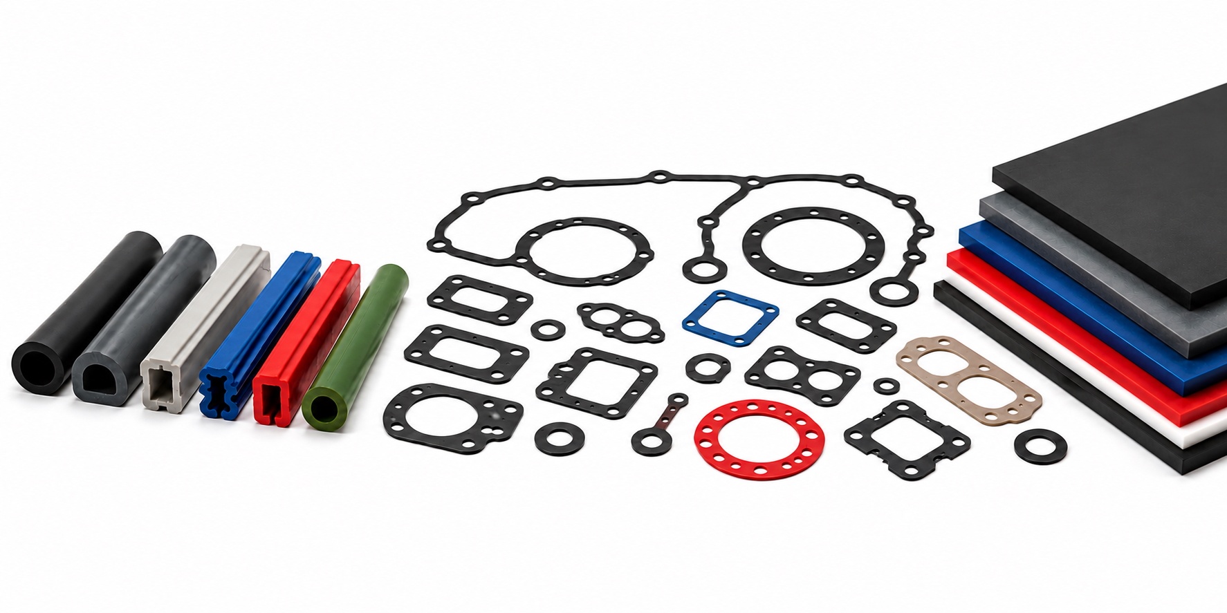 Custom plastic extrusions, precision die cut gaskets, extruded sheets for OEM and industrial manufacturing applications