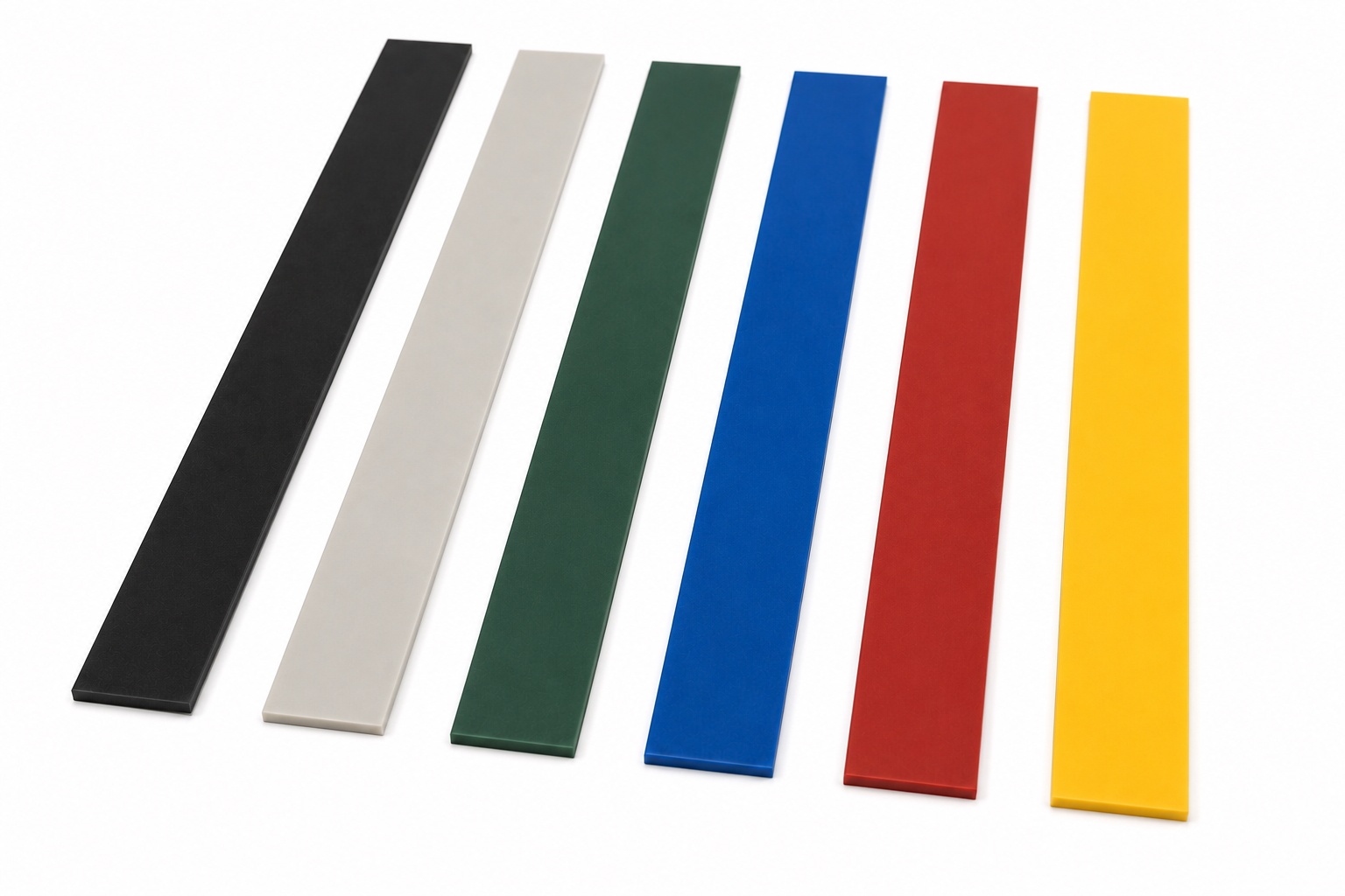 Custom plastic sheet and narrow strip extrusions in multiple colors for converting, fabrication, die cutting, gasketing, and OEM industrial applications